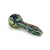 Blue inside out dichro glass spoon hand pipe for portable sessions