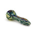 Blue inside out dichro glass spoon hand pipe for portable sessions