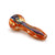 Orange inside out dichro glass spoon pipe with comfortable grip
