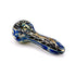 Black and blue inside out latticino spoon pipe for smooth pulls