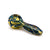Ocean blue inside out latticino glass spoon pipe in stock