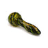 Green inside out linework swirl spoon hand pipe with smooth draw