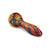 Red and blue inside out linework swirl glass spoon pipe for sale