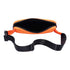 open top view of neon orange smellproof sling bag 11.5in with spacious interior