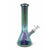 Green iridescent color shift beaker bong with stable beaker base