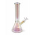 Rainbow iridescent color shift beaker bong glass with removable downstem