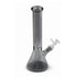 Smoke gray iridescent color shift beaker bong with bowl and downstem