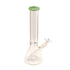 jade green glass beaker bong with diffused downstem and ice catcher, smooth rips guaranteed Honeybee Herb