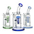  Blue Jellyfish percolator bent neck bong with lineup display—compare variants and add to cart.
