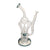 Honeybee Herb Lake-Green Coil And Sprinkler Tree Dual Perc Recycler Glass Rig