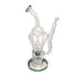 Honeybee Herb Lake-Green Coil And Sprinkler Tree Dual Perc Recycler Glass Rig