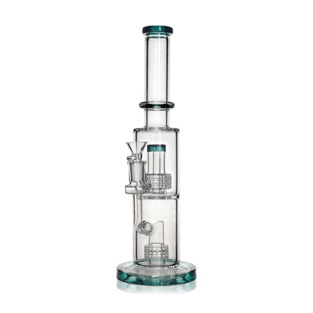 Buy lake green double matrix perc bong online – premium filtration at Honeybee Herb