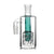  Front view of the Gridded Drum Perc Ash Catcher in lake green color