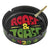 Large Roast and Toast ceramic ashtray with wide tray base, novelty text design, deep ash slots, and glossy ceramic finish