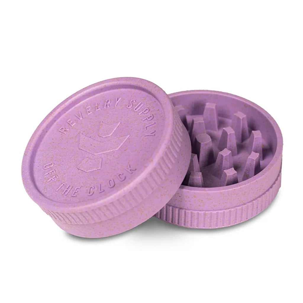 Lavender two-piece hemp herb grinder.