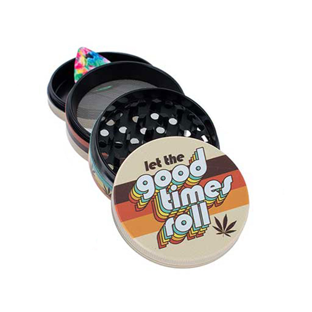 Let the Good Times Roll 2.5-Inch 4-Parts Wacky Grinder At Honeybee Herb 