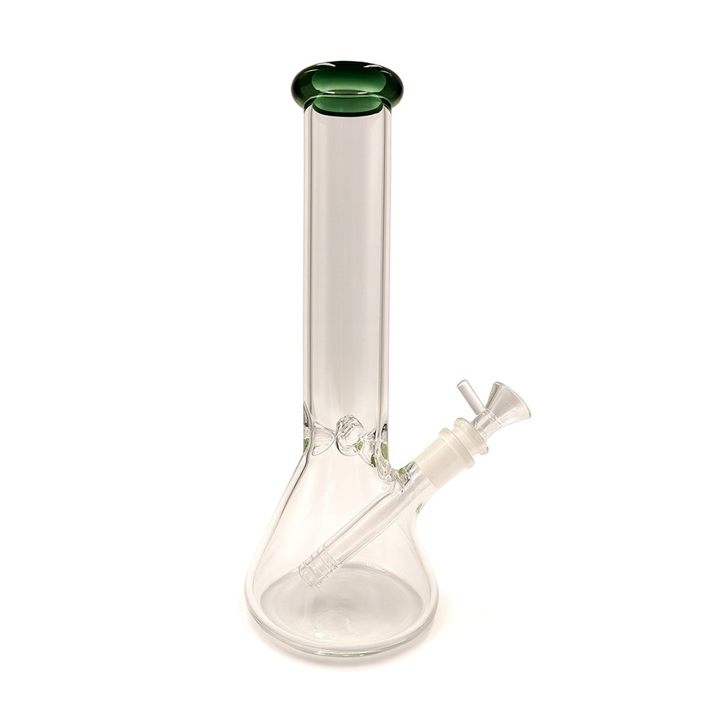light green accent beaker bong made from premium borosilicate glass for cool draws, shop Honeybee Herb