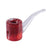 Front window box of red glittered glycerin Sherlock glass hand pipe (4.7")—ready to ship. 