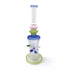 Back view of Lookah 13 inch color stack frosted dab rig showing frosted glass finish, stacked color neck accents, and decorative side details 