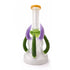 Back view of Lookah 13 inch frosted Tattoo dab rig showing horn accents, dual handles, and wide base for a steadier grip 