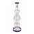 Front view of Lookah 15 inch coil perc recycler dab rig with purple mouthpiece and base made for smooth filtration and daily concentrate use