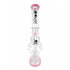 Lookah 20 Inch Quad Honeycomb Perc Recycler Rig front view in pink with clear glass body, tall straight neck, and twin angled honeycomb perc arms ready to order online