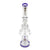 Lookah 20 Inch Quad Honeycomb Perc Recycler Rig rear view in purple with clear chambers, honeycomb perc arms, and tall premium glass build for sale online
