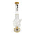 Front view of Lookah 20 inch multi perc glass bong with triple honeycomb chambers and gold accents featuring a tall tube and stable base