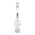 Full view of Lookah 24 inch clear coil tube sprinkler perc bong featuring a tall neck, dual side chambers, and stable base for smooth filtration 