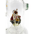 Close-up of the Lookah 8 inch mini cute clown mushroom glass rig blue variant showing the inner mushroom detail and compact clear glass chamber 