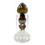 Lookah 8 inch mini cute clown mushroom glass rig blue variant front view with clear chamber, worked clown mushroom top, and compact dab rig design 