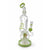 Lookah milk green recycler rig with bowl attached featuring multi spike accents, curved neck, and stable base for smooth, water cooled pulls 