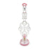  Lookah Platinum 20 inch pink donut recycler rig with bowl attached featuring spiral percs and thick base for a stable, smooth hitting setup 