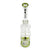 Lookah Platinum recycler dab rig front view in green with clear glass body, straight neck, and bold green accents ready to order online