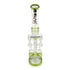 Lookah Platinum recycler dab rig rear view in green with clear chamber design, straight neck, and premium glass finish for sale online
