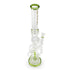 Lookah Platinum recycler dab rig side view in green showing angled joint, recycler tubes, and colored base for online shopping