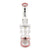 Lookah Platinum Princess Pink Recycler Dab Rig front view with clear glass body, straight neck, and pink accents available to buy online