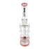 Lookah Platinum Princess Pink Recycler Dab Rig front view with clear glass body, straight neck, and pink accents available to buy online