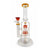 Lookah Small Galaxy showerhead perc glass rig with bowl and yellow orange accents for smooth pulls and clean diffusion