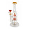 Lookah Small Galaxy showerhead perc glass rig with bowl and yellow orange accents for smooth pulls and clean diffusion