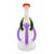 Front view of Lookah Tataoo 10 inch horned glass dab rig with frosted finish and purple horn accents designed for clean flavor and water cooling 