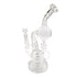 Angled view of Lookah Tsunami clear coil ball stemline recycler rig showing curved neck, ball chamber, and recycler function for smooth filtration