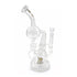 Front view of Lookah Tsunami clear recycler rig with coil section and ball chamber designed for cleaner flavor and smoother pulls