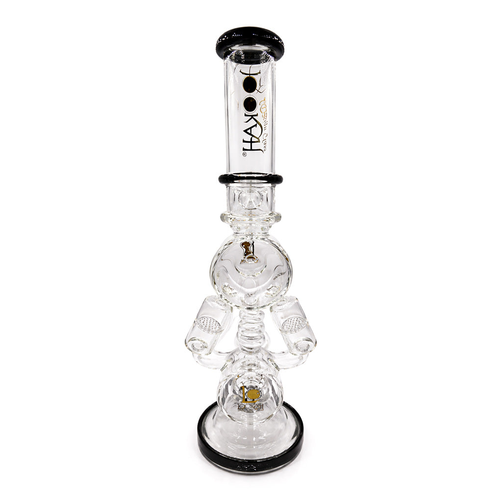 Side view of Lookah Tsunami smoke recycler rig with coil ball chamber and stemline style lower section built for smooth diffusion and steady airflow 