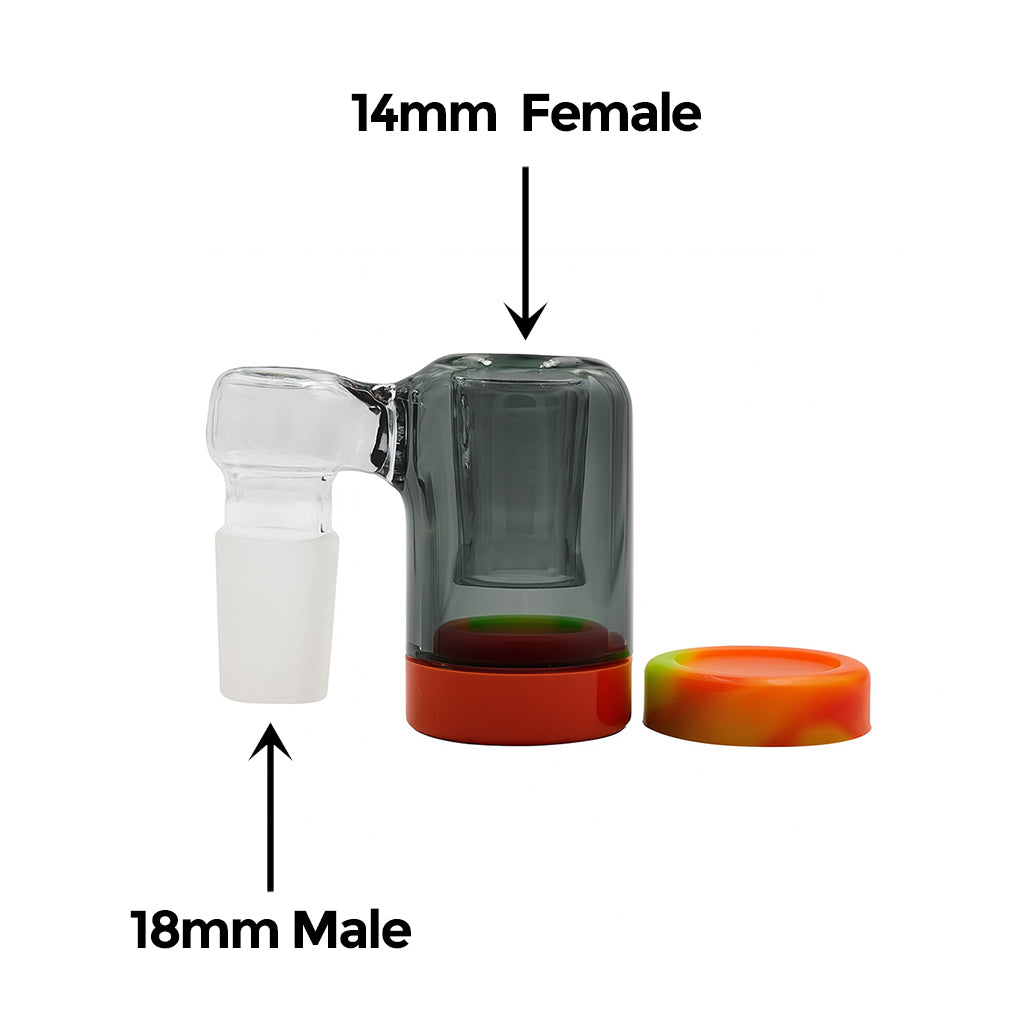 Smoke Low Profile Reclaim Catcher with Silicone Jar for sale online at Honeybee Herb