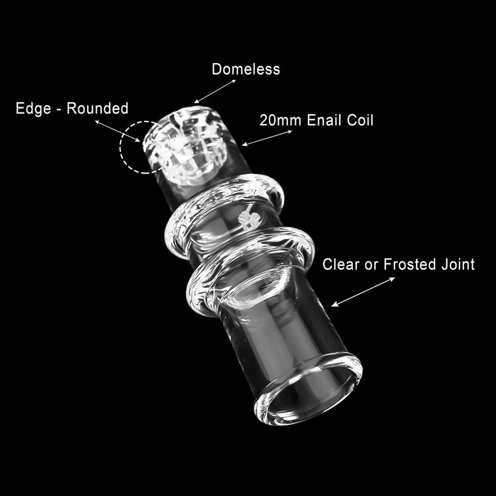 Honeycomb Barrel Quartz Enail Yellow Line with 10mm 14mm 18mm Male & Female Joints for waterpipes | Honeybee Herb