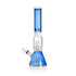 Angled view of Matrix Perc Beaker Base Ice Bong in Blue – Shop Honeybee Herb Today 