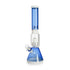 Front view of Matrix Perc Beaker Base Ice Bong in Blue – Buy Online at Honeybee Herb