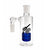 Matrix Perc Glass Cylinder Ash Catcher, 14mm male 90 degree, blue perc, clear glass.