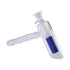 Matrix Perc Torus Bubbler Pipe in clear glass with blue diffuser – premium handheld smoking pipe